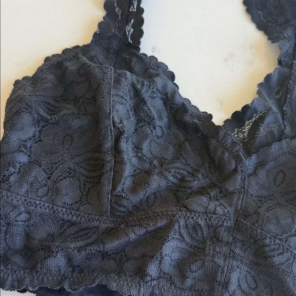 NWOT Free People Black Lace Racerback Bralette - Picture 3 of 4